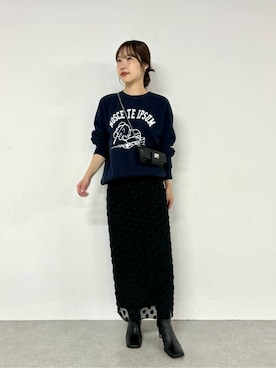 「Whim Gazette（ウィムガゼット）のアイテム（ブーツ）」を使った、WhimGazette_officialさん（レディース・157cm）の秋コーディネート