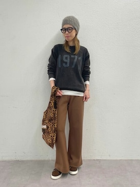 「Whim Gazette（ウィムガゼット）のアイテム（ニットキャップ/ビーニー）」を使った、WhimGazette_officialさん（レディース・162cm）の秋コーディネート