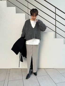 「Whim Gazette（ウィムガゼット）のアイテム（ブーツ）」を使った、WhimGazette_officialさん（レディース・160cm）の秋コーディネート