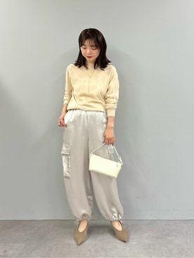 「サテンパンツ」｜「アイテム（パンプス）」を使った、WhimGazette_officialさん（レディース・158cm）の秋コーディネート