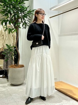 「Whim Gazette（ウィムガゼット）のアイテム（ブーツ）」を使った、WhimGazette_officialさん（レディース・157cm）の秋コーディネート