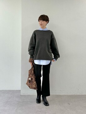 「Whim Gazette（ウィムガゼット）のアイテム（ブーツ）」を使った、WhimGazette_officialさん（レディース・165cm）の冬コーディネート