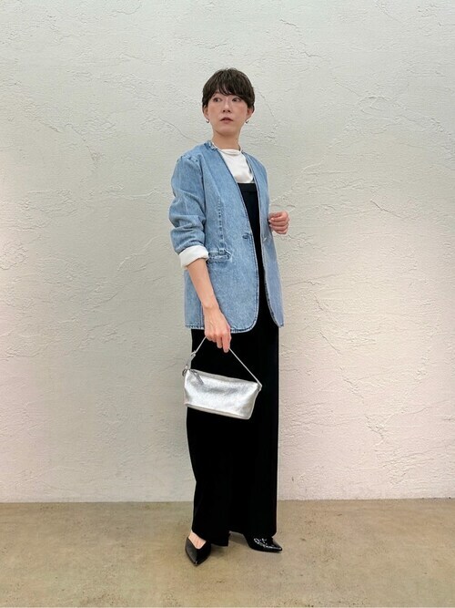 DENIMノーカラージャケット（ノーカラージャケット）｜Whim Gazette 