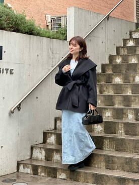 「Whim Gazette（ウィムガゼット）のアイテム（その他アウター）」を使った、WhimGazette_officialさん（レディース・158cm）の冬コーディネート