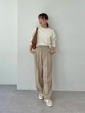 「Whim Gazette（ウィムガゼット）のアイテム（スニーカー）」を使った、WhimGazette_officialさん（レディース・167cm）の冬コーディネート