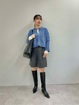 「Whim Gazette（ウィムガゼット）のアイテム（ブーツ）」を使った、WhimGazette_officialさん（レディース・167cm）の冬コーディネート