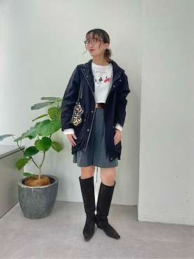 「Whim Gazette（ウィムガゼット）のアイテム（ブルゾン）」を使った、WhimGazette_officialさん（レディース・167cm）の冬コーディネート
