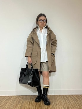 「Whim Gazette（ウィムガゼット）のアイテム（ブルゾン）」を使った、WhimGazette_officialさん（レディース・156cm）の冬コーディネート