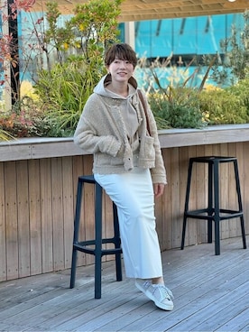 「Whim Gazette（ウィムガゼット）のアイテム（スニーカー）」を使った、WhimGazette_officialさん（レディース・165cm）の冬コーディネート