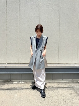 「アイテム（タンクトップ、グレー系）」を使った、nao34atさん（レディース・149cm）の夏コーディネート