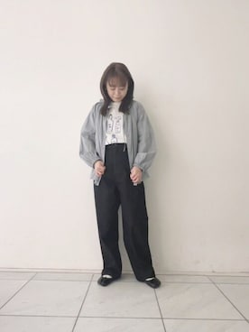 「ストレートデニム」｜よしかわさん（レディース・151cm）の春コーディネート