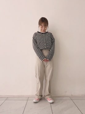 「タックイン」｜よしかわさん（レディース・151cm）の春コーディネート