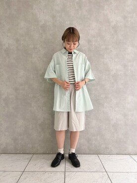 「POU DOU DOU（プードゥドゥ）のアイテム」を使った、よしかわさん（レディース・151cm）の春コーディネート