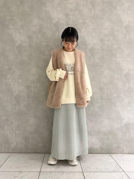 「POU DOU DOU（プードゥドゥ）のアイテム」を使った、よしかわさん（レディース・151cm）の秋コーディネート