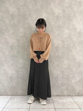 「POU DOU DOU（プードゥドゥ）のアイテム」を使った、よしかわさん（レディース・151cm）の秋コーディネート