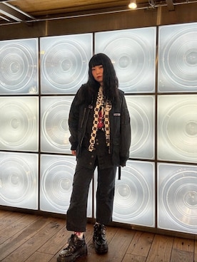「ラフコーデ」｜「アイテム（MA-1）」を使った、fukuchanさん（レディース・154cm）の秋コーディネート