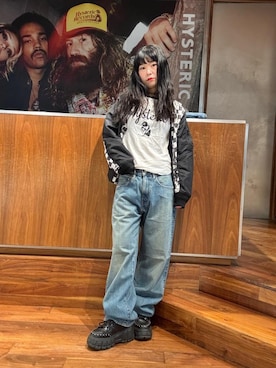 「ラフコーデ」｜「アイテム（MA-1）」を使った、fukuchanさん（レディース・154cm）の秋コーディネート