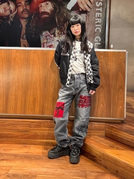 「ラフコーデ」｜「アイテム（MA-1）」を使った、fukuchanさん（レディース・154cm）の秋コーディネート