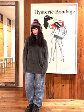 「アイテム（ニットキャップ/ビーニー、ピンク系）」を使った、fukuchanさん（レディース・154cm）の秋コーディネート