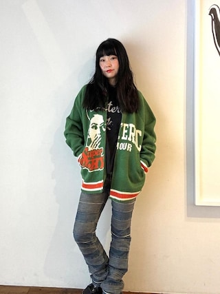✨美品 SUPER HYSジャカード オーバーサイズジャンパー HYSTERIC GLAMOUR（ヒステリックグラマー）の「SUPER HYSジャ