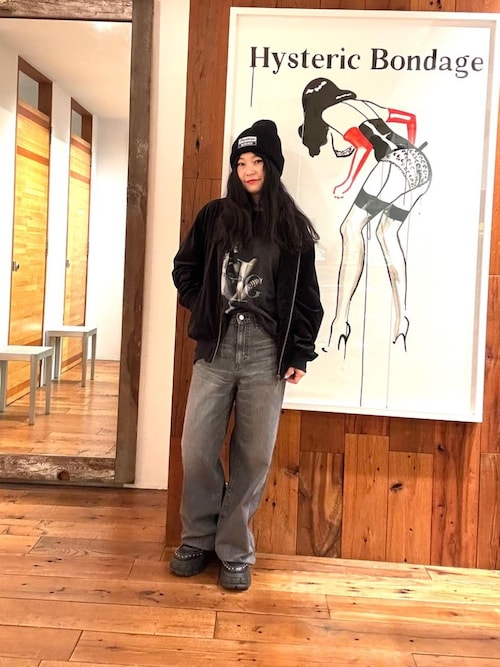 HYSTERIC GLAMOUR ベロア刺繍レディーススカジャン リバーシブル HYSTERIC GLAMOUR ベロア刺繍レディーススカジャン リバーシブル