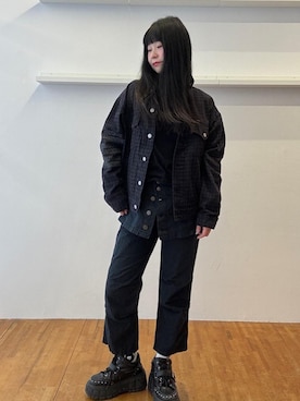 「HYSTERIC GLAMOUR（ヒステリックグラマー）のアイテム（その他アウター）」を使った、fukuchanさん（レディース・154cm）の冬コーディネート