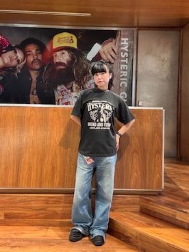 「HYSTERIC GLAMOUR（ヒステリックグラマー）のLADYLAND ACADEMY Tシャツ（Tシャツ/カットソー）」を使った、fukuchanさん（レディース・154cm）の夏コーディネート