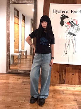 「HYSTERIC GLAMOUR（ヒステリックグラマー）のアイテム」を使った、fukuchanさん（レディース・154cm）の秋コーディネート
