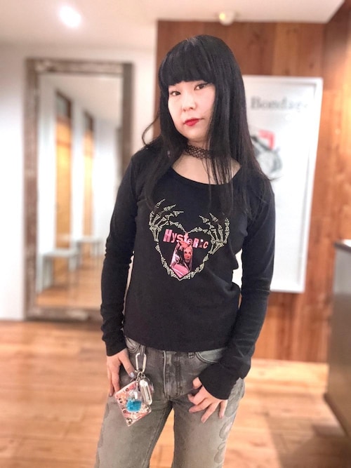 ヒステリックグラマー クラッシュデニム レディース SNAKE LOOP 8分丈クラッシュデニムパンツ|HYSTERIC GLAMOUR
