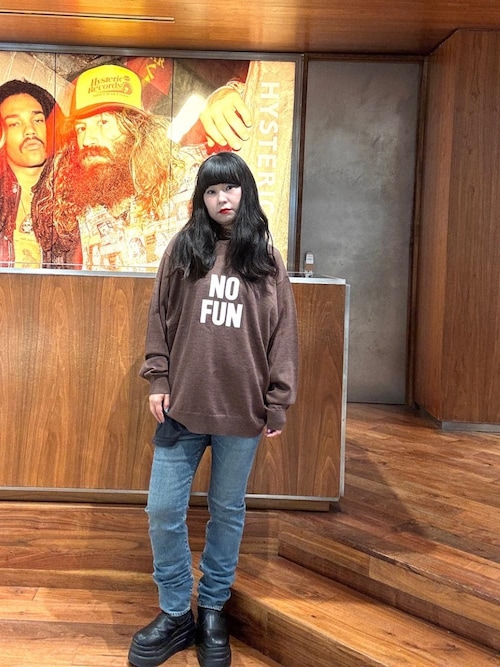 NO FUN セーター(ニット/セーター)|HYSTERIC GLAMOUR(ヒステリック NO FUN セーター(ニット/セーター)|HYSTERIC GLAMOUR(ヒステリック