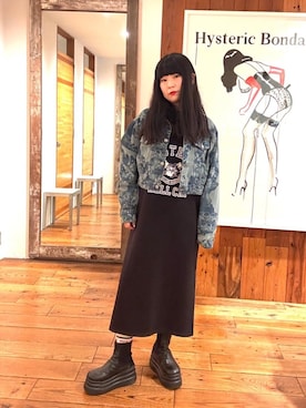 「HYSTERIC GLAMOUR（ヒステリックグラマー）のアイテム（ワンピース/ドレス）」を使った、fukuchanさん（レディース・154cm）の秋コーディネート