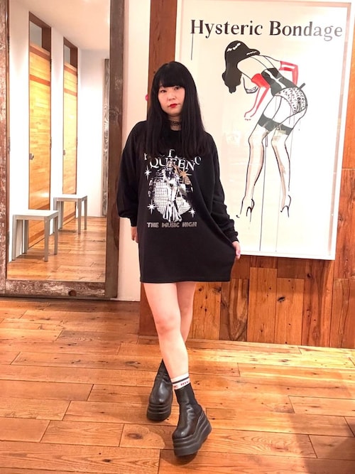 ヒステリックグラマーファックベアロンTオーバーサイズブラック HYSTERIC GLAMOUR - ヒステリックグラマーファックベアガール