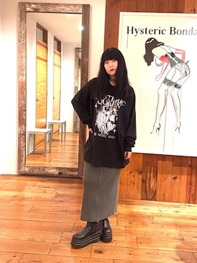 「HYSTERIC GLAMOUR（ヒステリックグラマー）のアイテム」を使った、fukuchanさん（レディース・154cm）の秋コーディネート