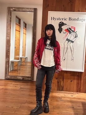 「アイテム（スタジャン）」を使った、fukuchanさん（レディース・154cm）の秋コーディネート