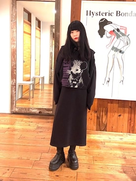 「HYSTERIC GLAMOUR（ヒステリックグラマー）のアイテム（ワンピース/ドレス）」を使った、fukuchanさん（レディース・154cm）の秋コーディネート