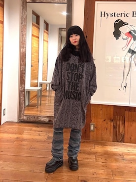 「HYSTERIC GLAMOUR（ヒステリックグラマー）のアイテム（ワンピース/ドレス）」を使った、fukuchanさん（レディース・154cm）の秋コーディネート