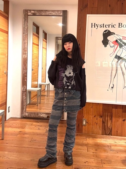 HYSTERIC GLAMOUR スクラッチ　フレアデニム　ツギハギ スクラッチフレアデニムパンツ|HYSTERIC GLAMOUR WOMEN