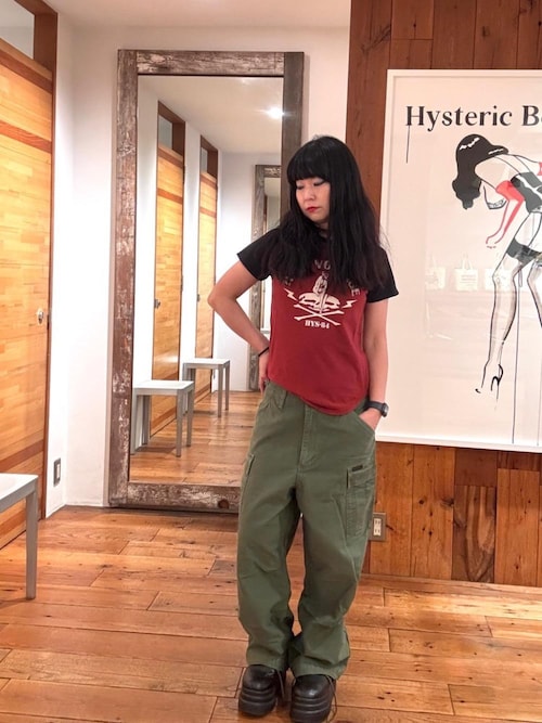 HYSTERIC GLAMOUR カーゴパンツ ヒステリックグラマー　軍パン HYSTERIC GLAMOUR カーゴパンツ SNAKE LOOP柄 6ポケット メンズ