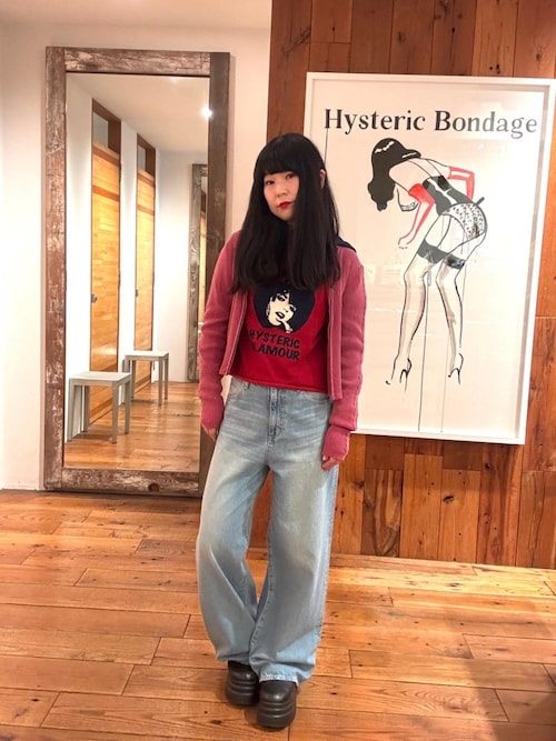 【希少】HYSTERIC GLAMOUR ワイドデニム　フレア　パンツ　２８ お値下げ中HYSTERIC GLAMOUR ワイドデニム フレア パンツ 28