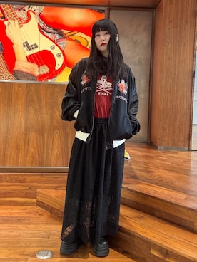 「アイテム（ブルゾン）」を使った、fukuchanさん（レディース・154cm）の秋コーディネート