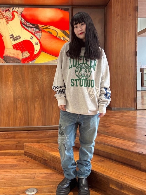 【匿名配送】ヒステリックグラマー　VIXEN GIRL刺繍 　デニムパンツ VIXEN GIRL刺繍 スリムストレートデニムパンツ|HYSTERIC GLAMOUR