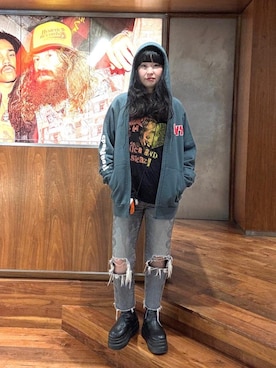 「HYSTERIC GLAMOUR（ヒステリックグラマー）のアイテム」を使った、fukuchanさん（レディース・154cm）の秋コーディネート