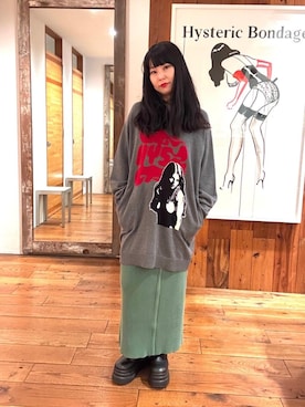 「HYSTERIC GLAMOUR（ヒステリックグラマー）のアイテム（ワンピース/ドレス）」を使った、fukuchanさん（レディース・154cm）の秋コーディネート