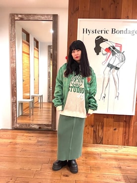 「アイテム（スウェット）」を使った、fukuchanさん（レディース・154cm）の秋コーディネート