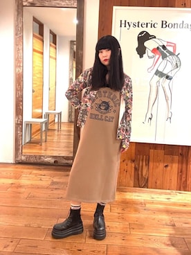 「HYSTERIC GLAMOUR（ヒステリックグラマー）のアイテム」を使った、fukuchanさん（レディース・154cm）の秋コーディネート