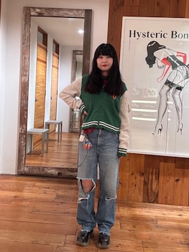 「アイテム（その他アウター）」を使った、fukuchanさん（レディース・154cm）の秋コーディネート
