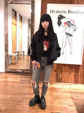 「HYSTERIC GLAMOUR（ヒステリックグラマー）のアイテム」を使った、fukuchanさん（レディース・154cm）の秋コーディネート