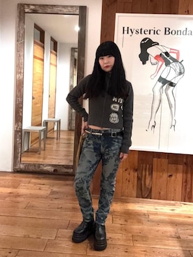 「アイテム（その他アウター、ブラック系）」を使った、fukuchanさん（レディース・154cm）の秋コーディネート