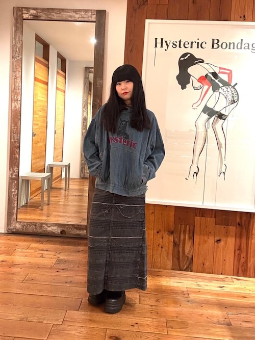 【新品未使用タグ付き】ヒステリックグラマー★Evilデニムシャツ SPEAK NO EVIL刺繍 プルオーバーデニムシャツ|HYSTERIC GLAMOUR