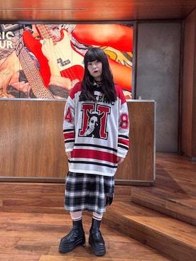 「HYSTERIC GLAMOUR（ヒステリックグラマー）のアイテム（ワンピース/ドレス）」を使った、fukuchanさん（レディース・154cm）の秋コーディネート